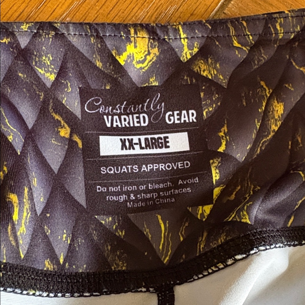Constantly Varied Gear Black and Yellow dragon scale Leggings - Picture 2 of 2